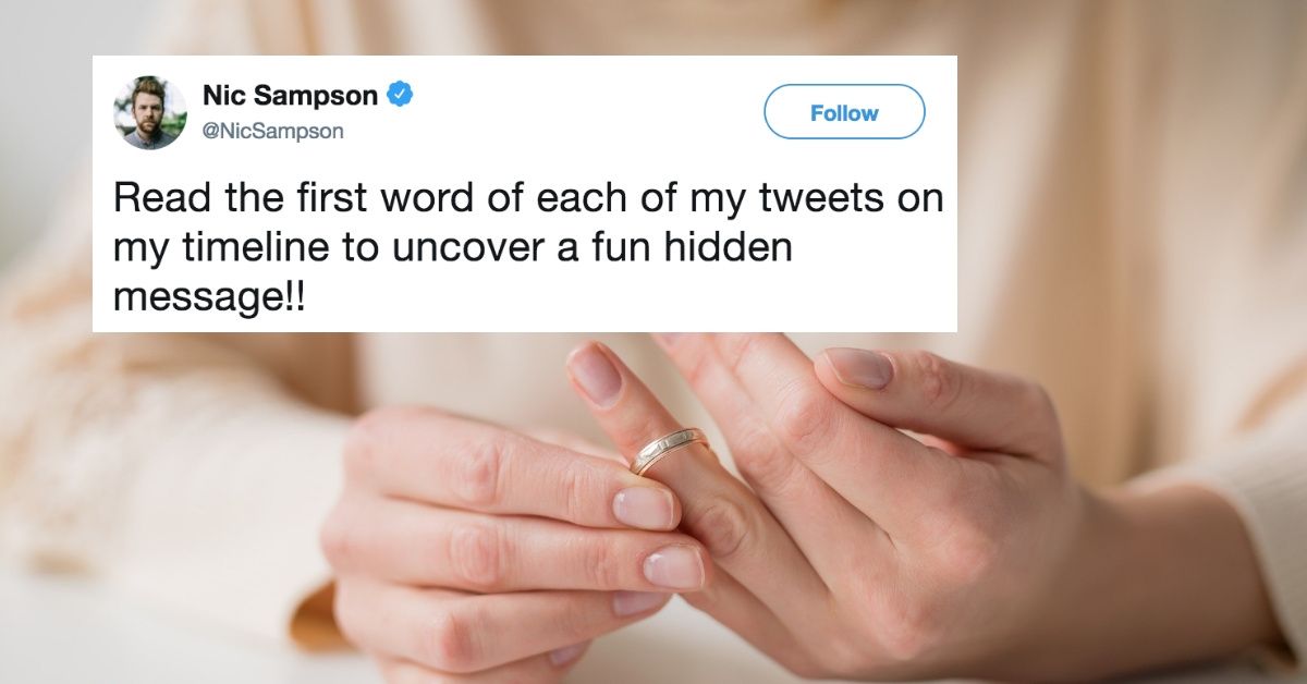 Dedicated Man Hides Message In His Tweets For Over A Month—And The Result Is Impressive And Awkward 😬