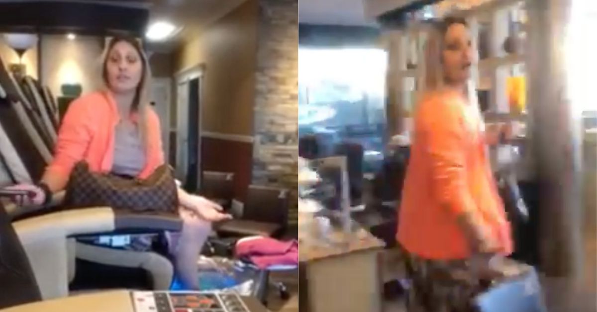 Gay Man Catches Homophobic Woman On Video As She Hurls Gay Slurs At Him At Spa