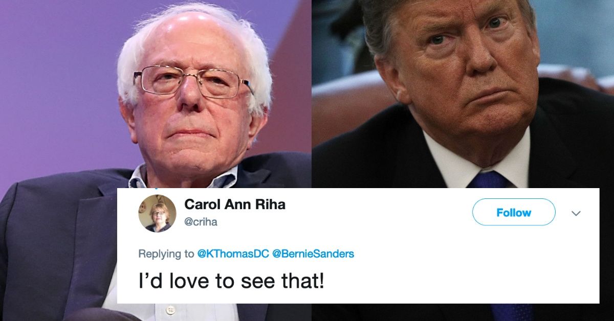Bernie Sanders Just Trolled Trump Hard When Asked How He'd Debate Him
