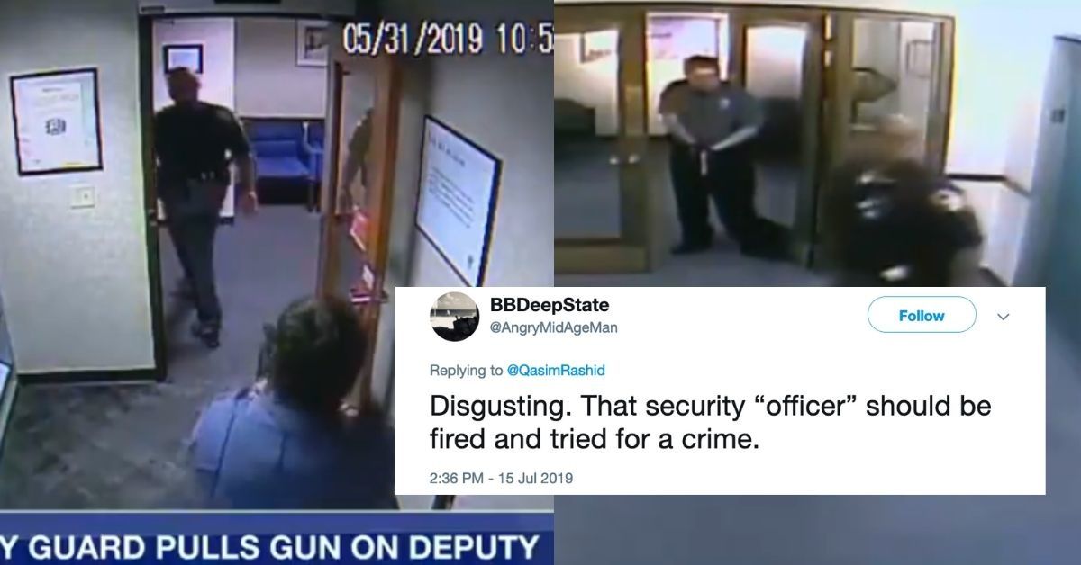 Security Guard Threatens To Shoot Uniformed Black Sheriff's Deputy In The Back For Having A Holstered Gun