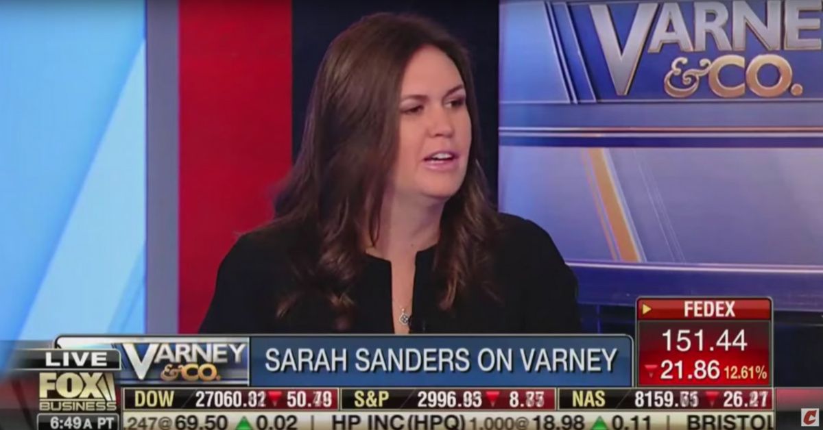Sarah Huckabee Sanders Thinks The Media Should Take 'Opinion' Out Of The News—And The Irony Is Rich