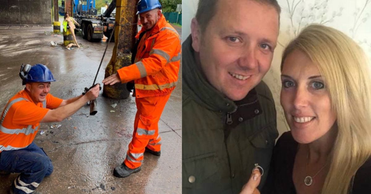 Sanitation Workers Sort Through Hundreds Of Trash Bags To Reunite Woman With Her Engagement Ring