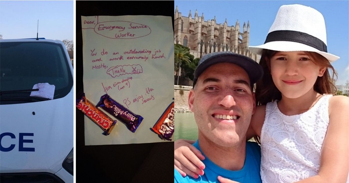 Nine-Year-Old Girl Delivers Notes With Chocolate To Emergency Workers To Let Them Know 'You're Awesome'