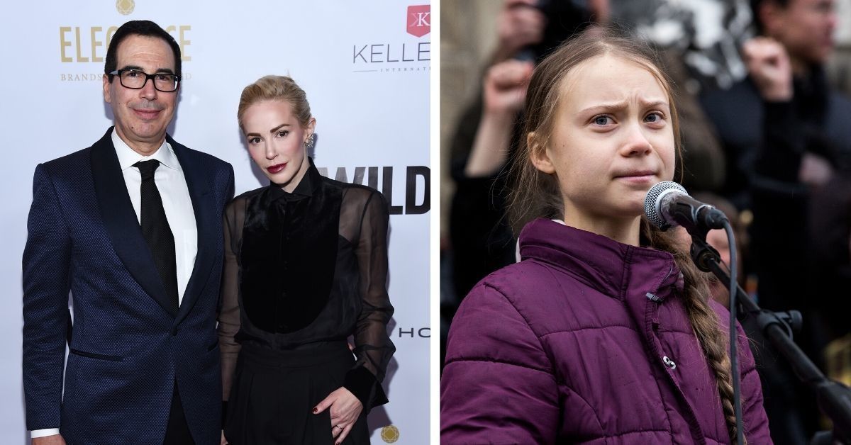 Steve Mnuchin's Own Wife Slammed Him With A Post In Support Of Greta Thunberg