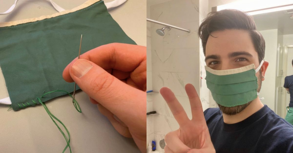 Man's Tweet About Making A DIY Mask Out Of His Old Clothes Has An Unexpectedly NSFW Twist