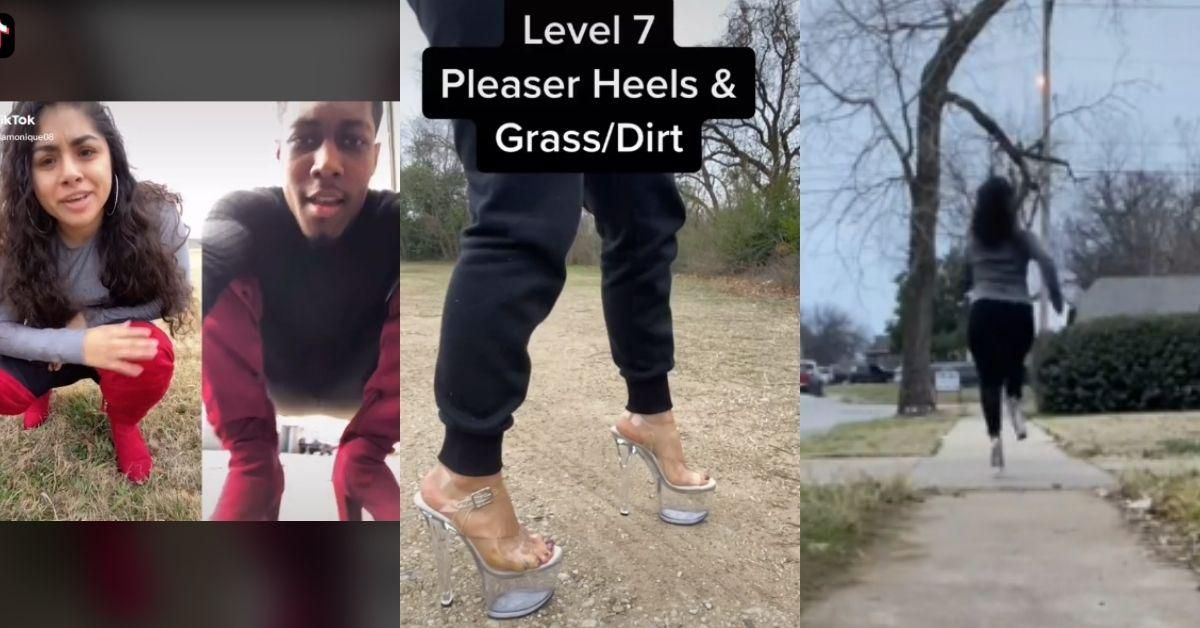 Videos Of Woman Effortlessly Sprinting On Grass And Gravel In Dangerously High Heels Leave The Internet In Awe