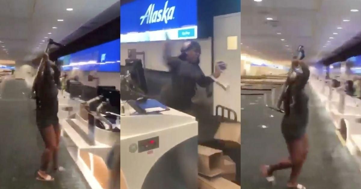 Mom Goes On Rampage After Missing Her Flight As Her Young Daughter Begs For Her To Stop