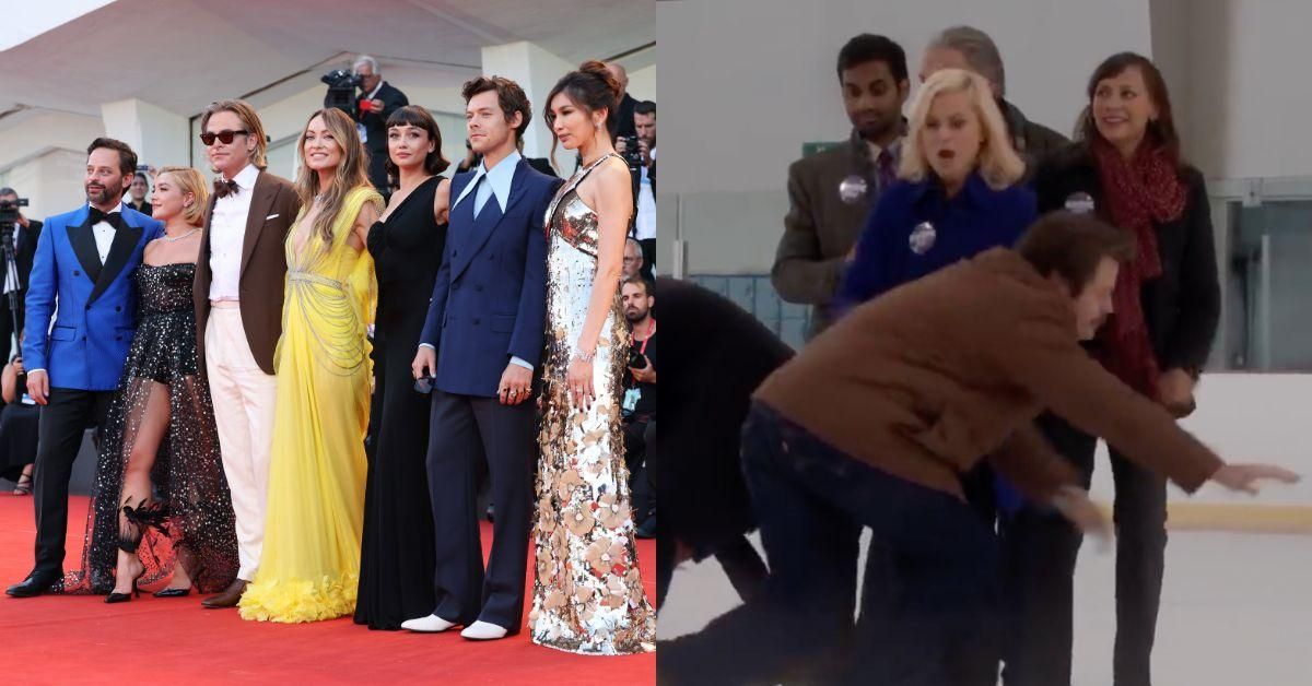 NBC Just Roasted The 'Don't Worry Darling' Press Tour With A Legendary 'Parks & Rec' Scene