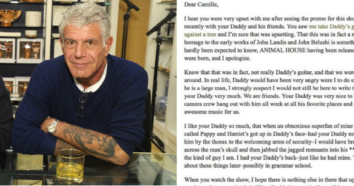 QOTSA's Josh Homme Shares Apology Letter Anthony Bourdain Wrote To His Young Daughter