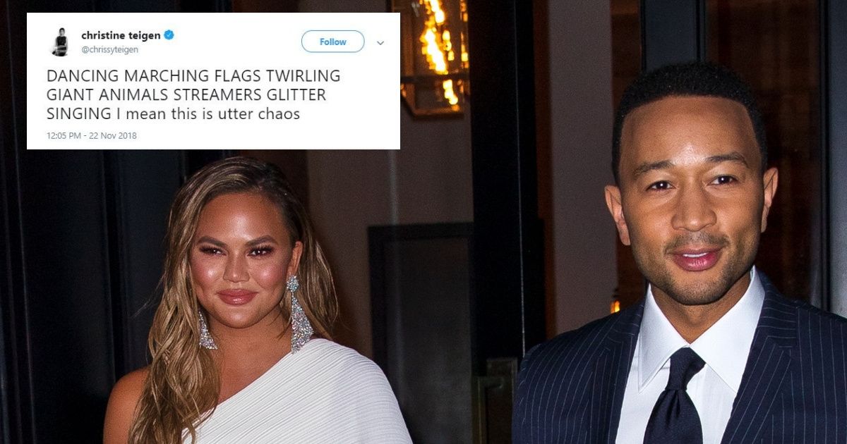 Macy's Used One Of Chrissy Teigen's Tweets From 2014 About The Thanksgiving Day Parade To Roast Her And John Legend 😂