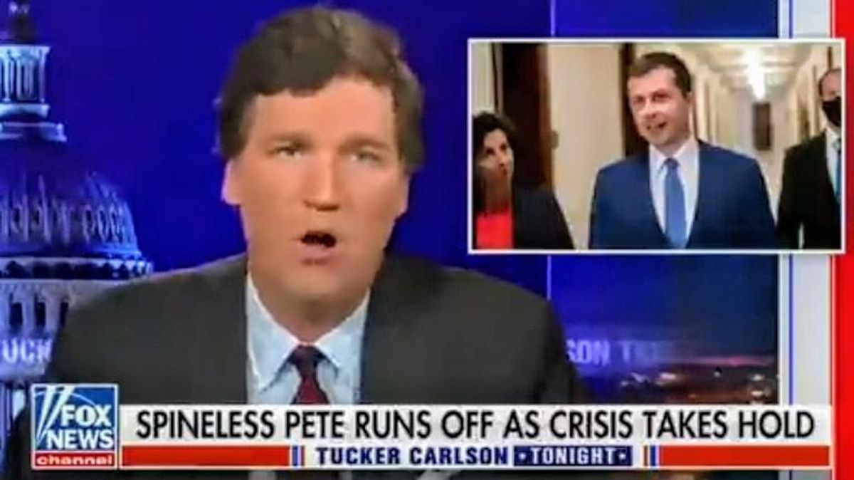 Tucker Carlson Slammed For Mocking Pete Buttigieg's Paternity Leave With Bigoted 'Breastfeeding' Remark