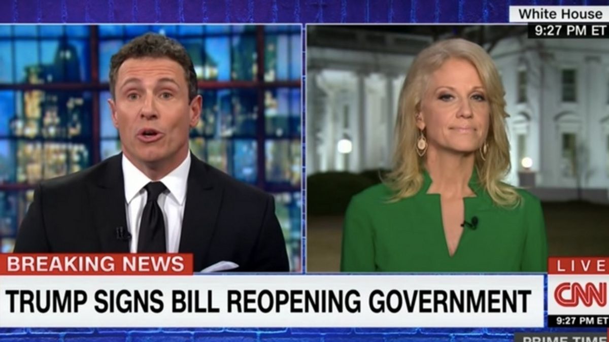 Chris Cuomo and Kellyanne Conway Spar Over Trump Women's March Tweet