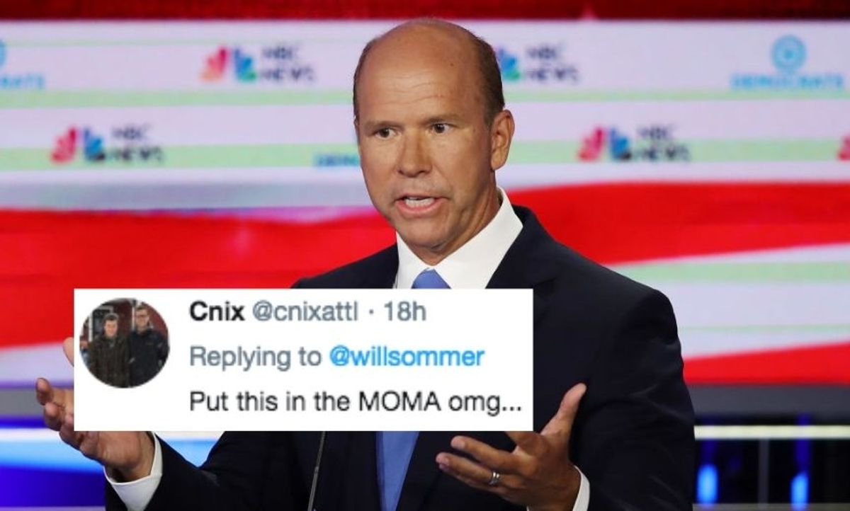 A Photo Of Democratic Hopeful John Delaney Having Absolutely No Fun On A Giant Slide Has The Internet LOLing