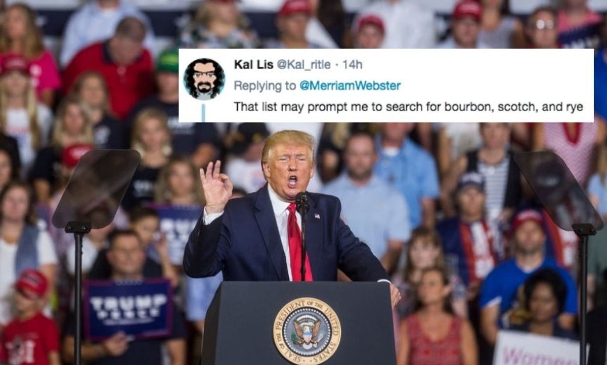 The List Of The Most Searched Words On Merriam-Webster During Trump's Rally Last Night Says It All
