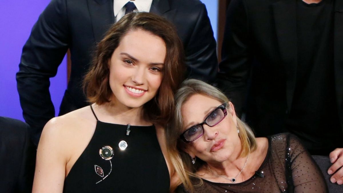 Daisy Ridley Remembers Carrie Fisher & Slips 'The Last Jedi' Spoiler