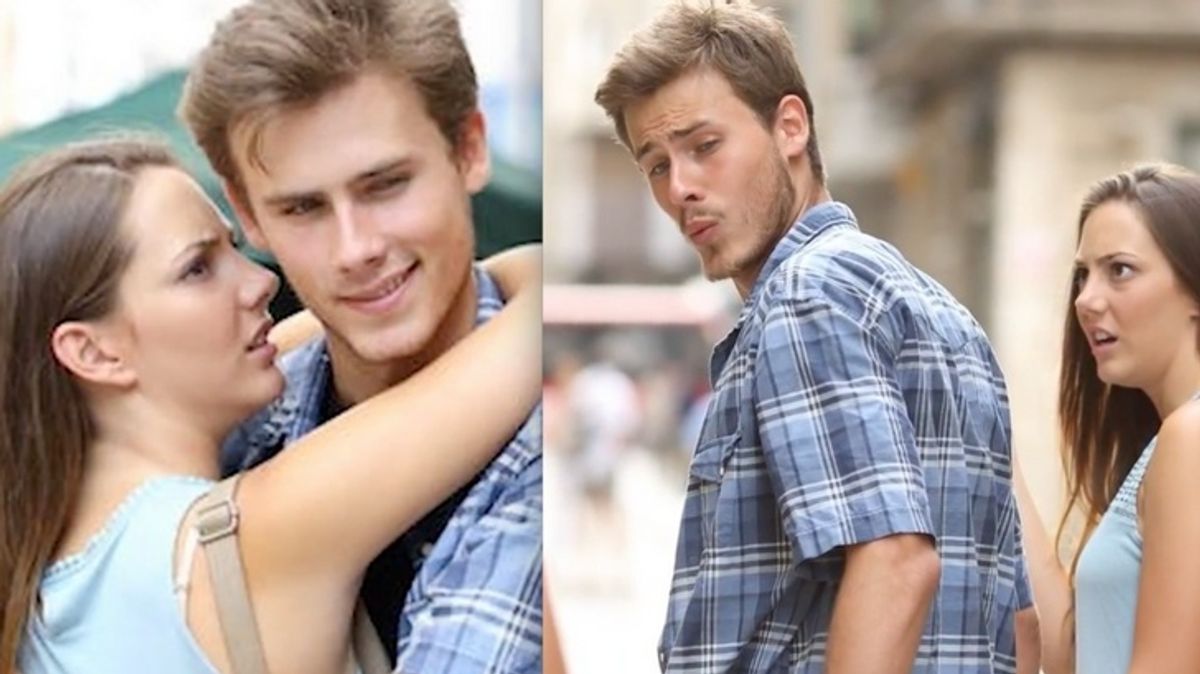 The 'Distracted Boyfriend' Stock Photo Resurfaces With Another Meme