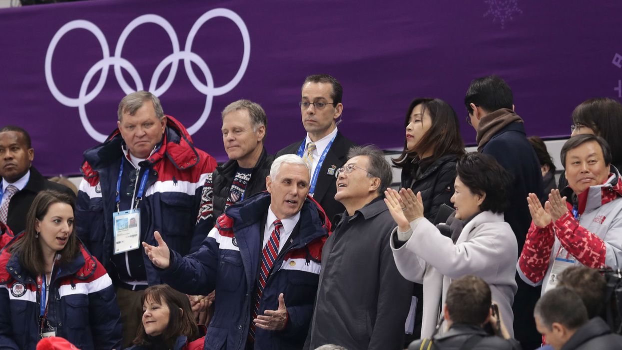 Pence Sits During Korean Delegation at the Olympic Opening Ceremony