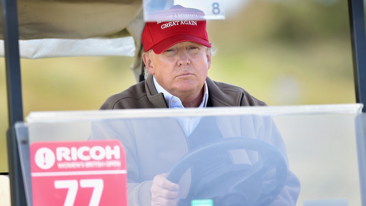 Trump Is Using the Florida School Shooting to Discredit the Russia Probe... While Golfing