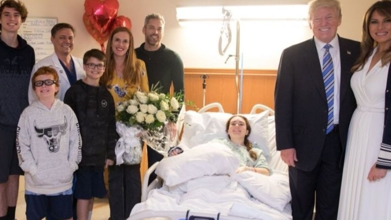 Trump Visited 2 Survivors of Florida School Shooting on Way to Party at Mar-A-Lago