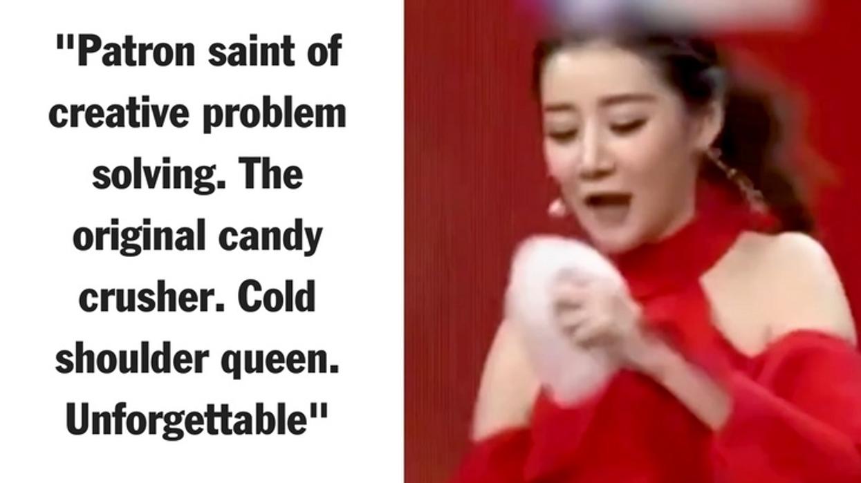 Woman Dominates an Eating Competition on a Chinese TV Show