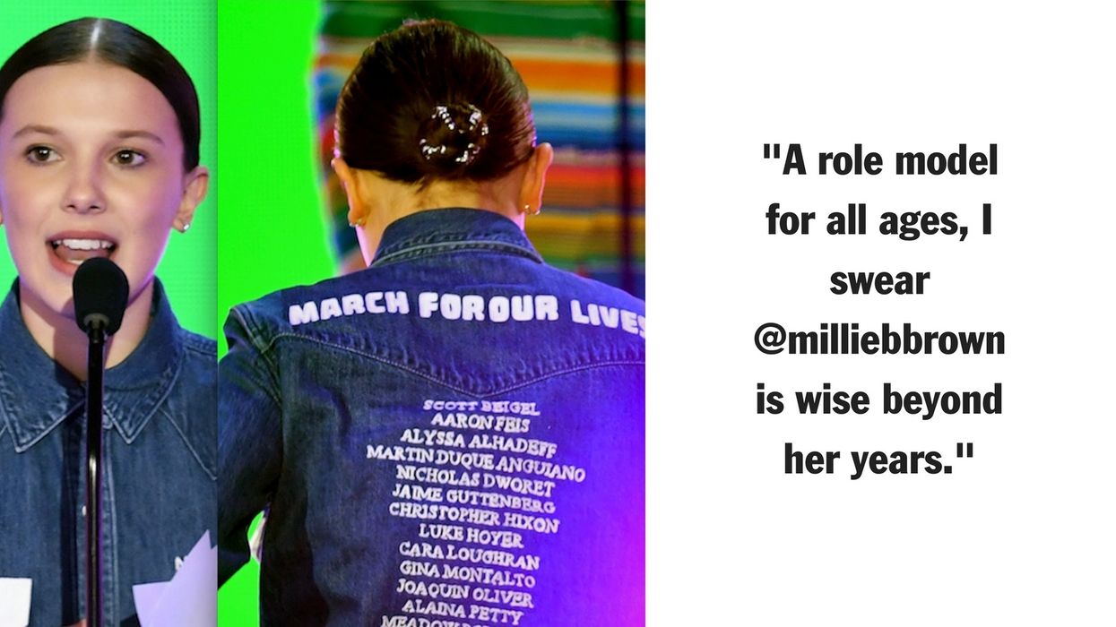 Millie Bobby Brown Dedicated Her Nickelodeon Kids' Choice Award to Parkland Victims