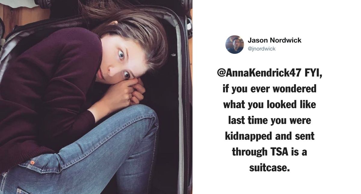 Anna Kendrick's Suitcase Photo From 2017 Is Becoming Popular 'Photoshop Battle'