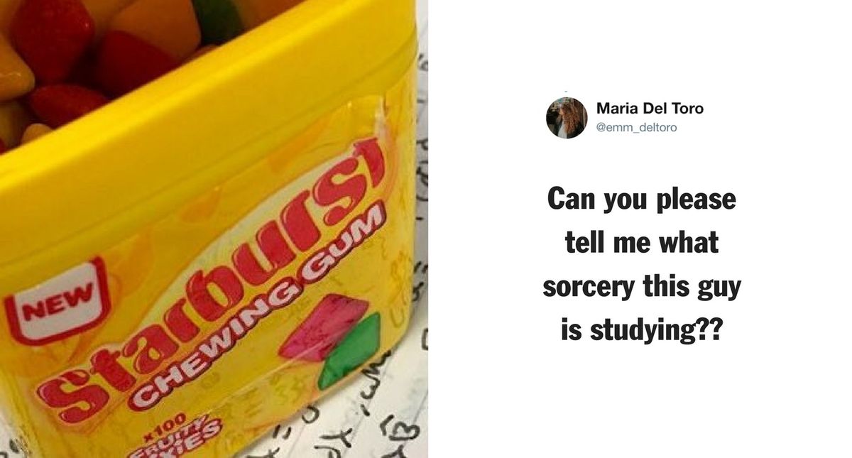 Student Posts Photo of Starburst Chewing Gum But His Homework Gets the Most Attention