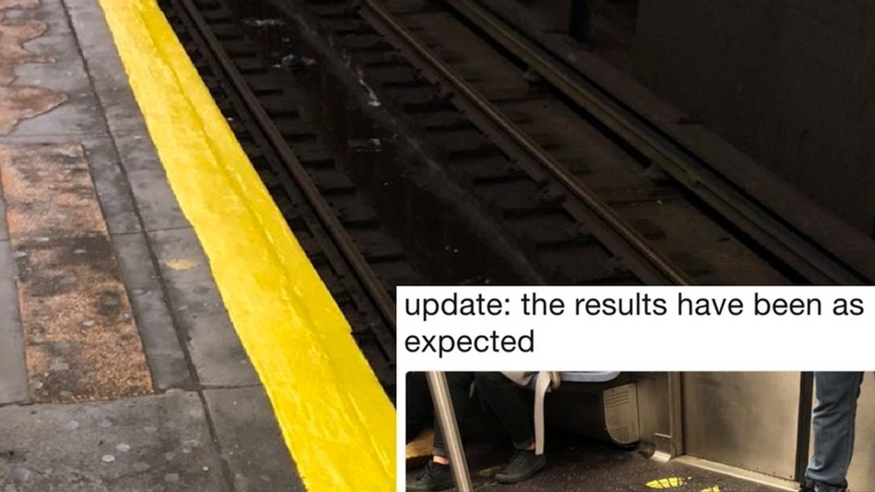 When You Paint A Subway Platform During Rush Hour, You're Just Asking For Trouble