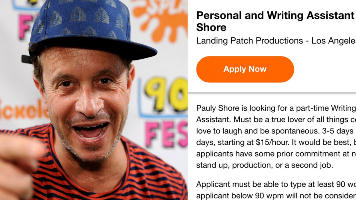 Beloved '90s Star Pauly Shore Is Looking for a Personal Assistant—& Color Us Intrigued