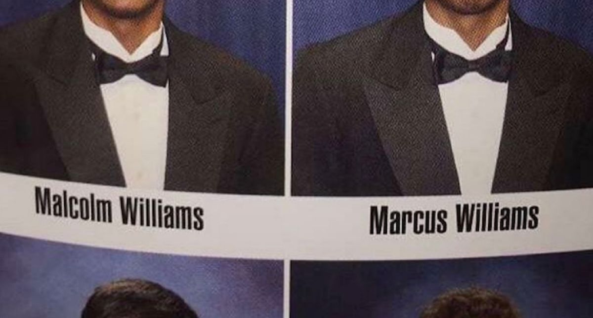 Twin Helps Out His Sick Brother On Picture Day By Posing As Him For The Yearbook 😂