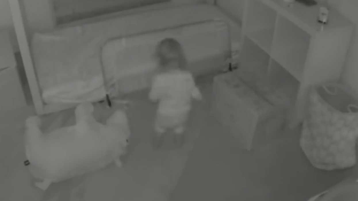Toddler's Escape Method Caught On Hidden Camera—And It Looks Like She Has Some Help