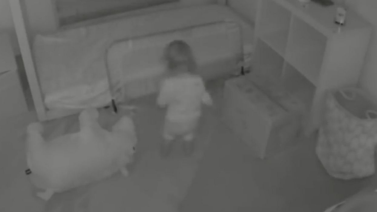 Toddler's Escape Method Caught On Hidden Camera—And It Looks Like She Has Some Help