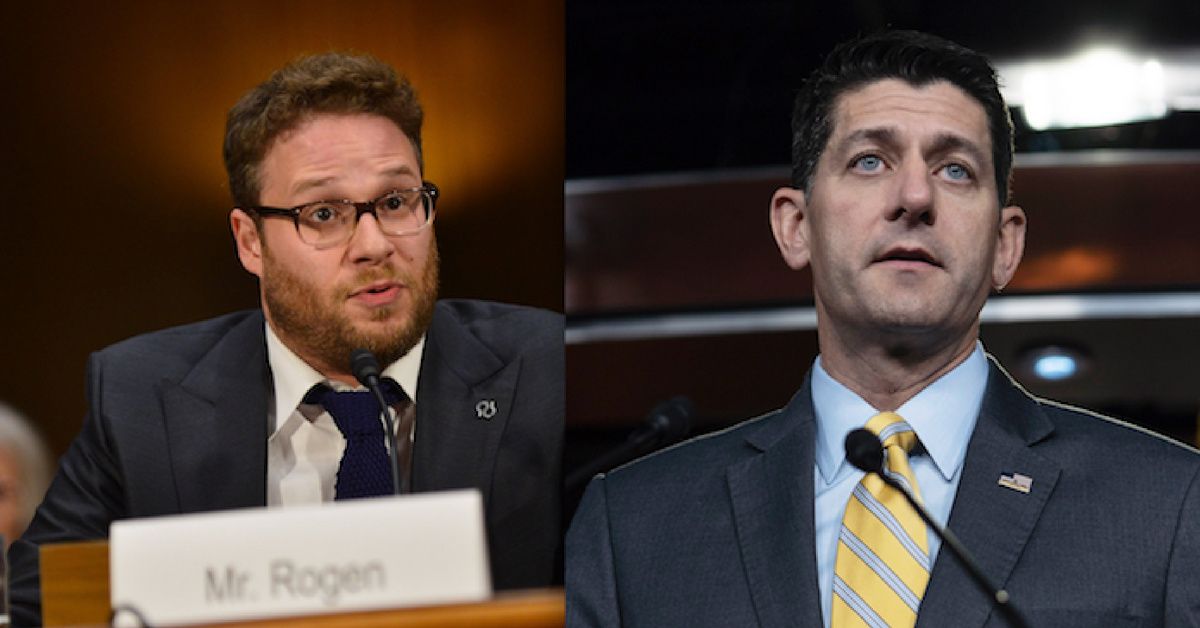 Seth Rogen Totally Denied Paul Ryan's Request For A Photo In Front Of Ryan's Kids 😮