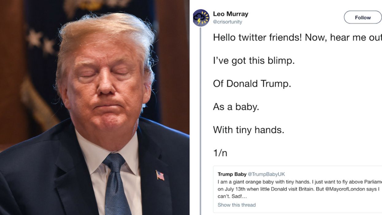 Protesters Are Hoping To Get A Giant 'Baby Trump' Balloon To Fly Overhead During His UK Visit 😂