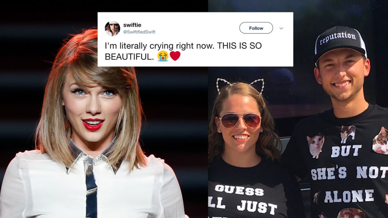 Couple Gets Engaged In Front Of A Surprised 'Third Wheel' Taylor Swift During Meet And Greet