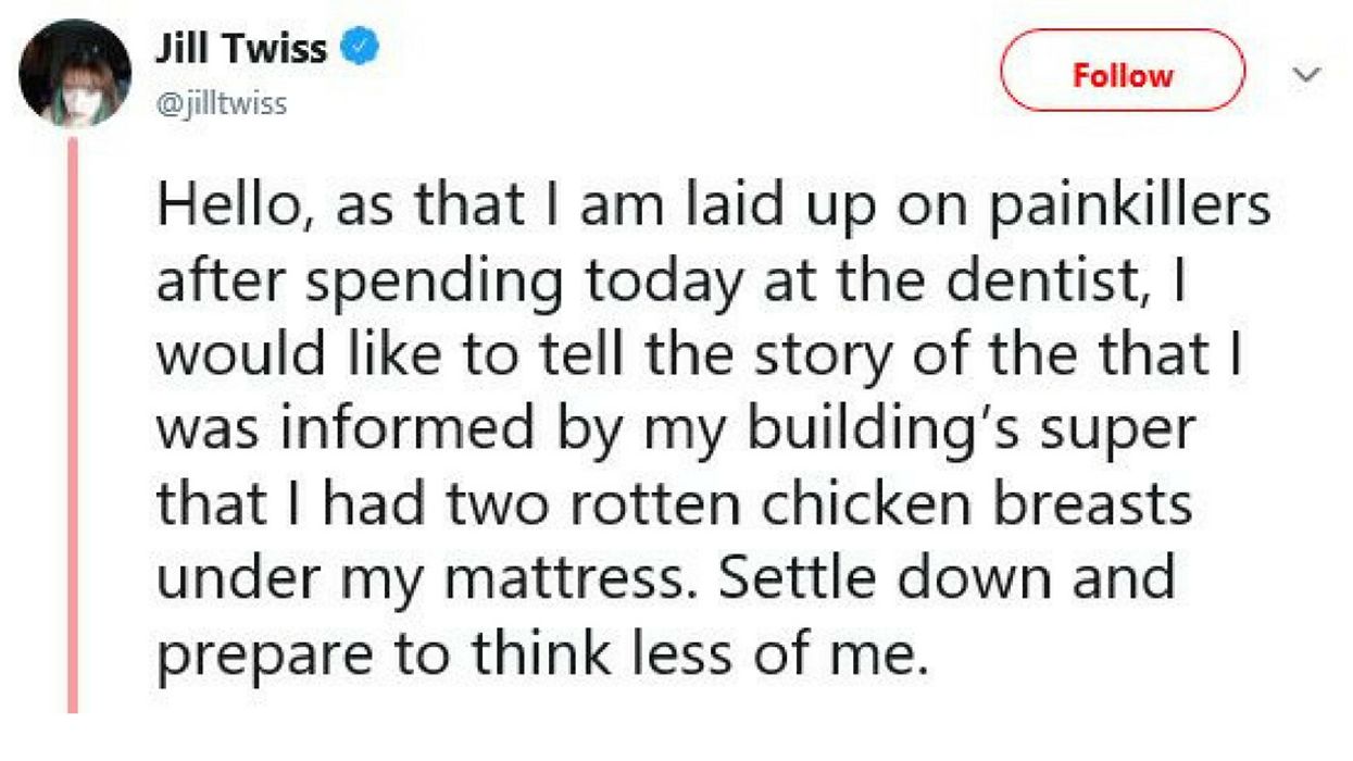 One Writer's Tale Of How Two Rotten Chicken Breasts Came To Be Under Her Mattress Is Truly A Fable For Our Time 😂
