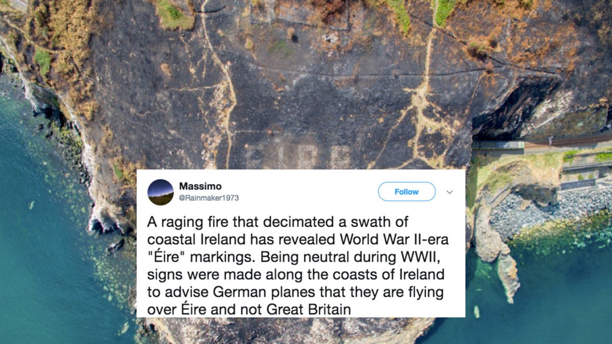 Massive Fire In Ireland Reveals Old World War 2 Sign With An Important Message 😮