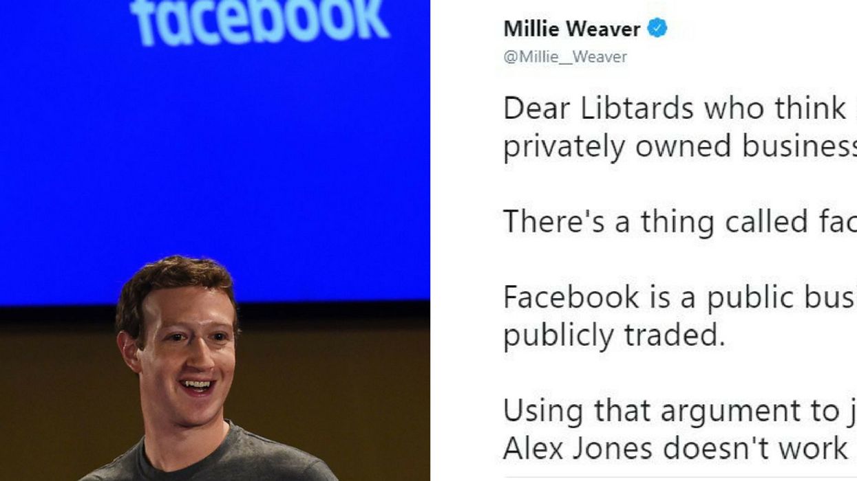 Infowars Reporter Claims Facebook Isn't Privately Owned In Mind-Numbing Tweet—And Twitter Eats Her Alive For It