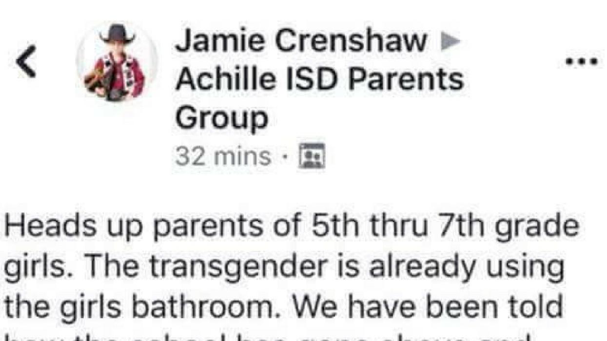 Oklahoma School Forced Into Lockdown After Parents Threaten Violence Against 12-Year-Old Transgender Child 😡