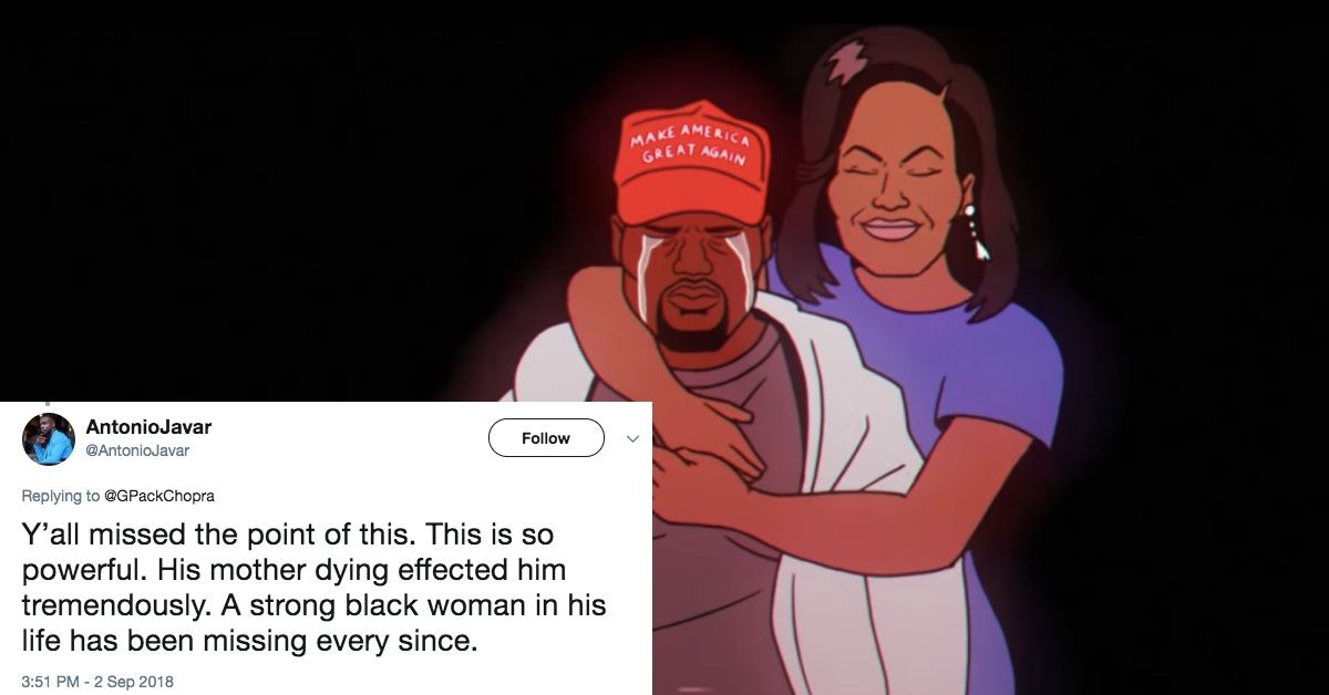 The Internet Is Divided Over An Image Of Michelle Obama Hugging Kanye In Childish Gambino's New Music Video