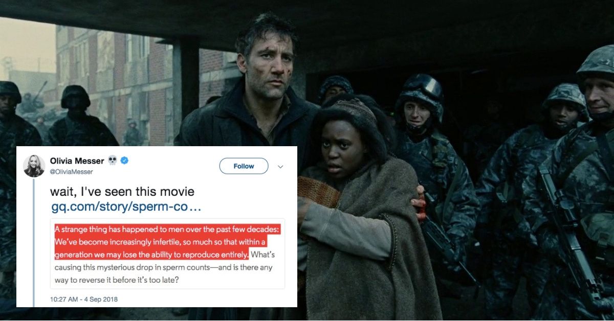 New Study About Decreasing Male Fertility Sounds A Lot Like Real-Life 'Children Of Men'