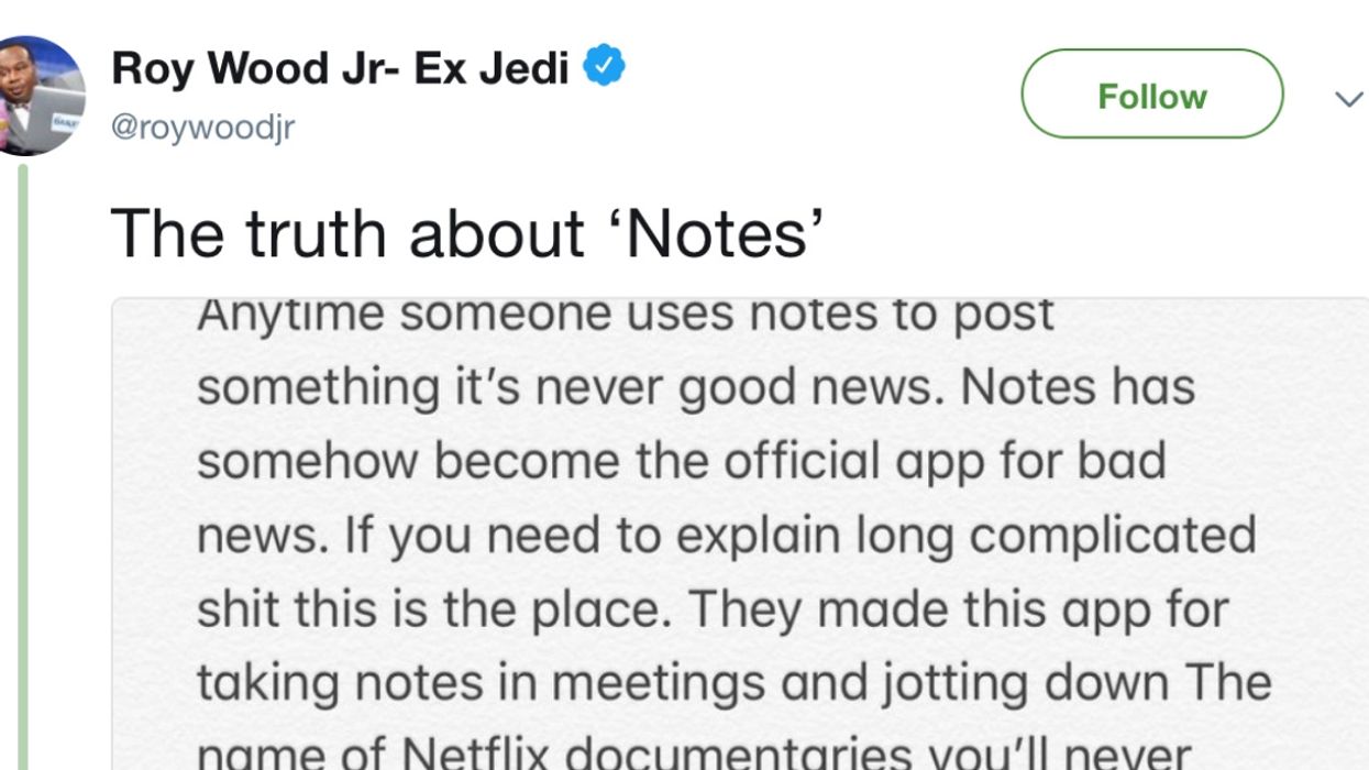 Comedian's Important PSA About The 'Notes' App's Intended Purposes Is On Point đ