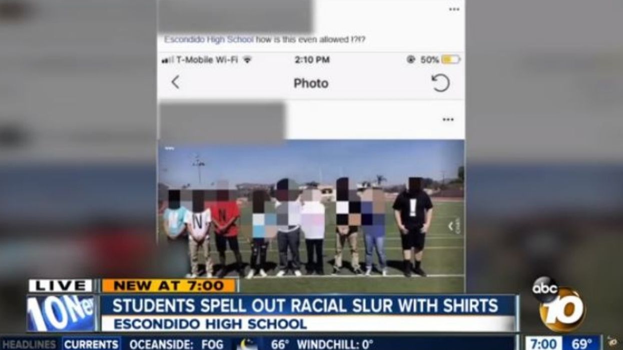 California High School Students Line Up To Spell Out Racial And Anti-Gay Slurs For Senior Class Photos