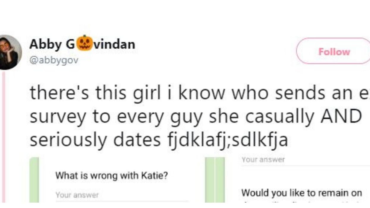 Woman Sends Every Guy She Dates An Exit Survey After They Break Up—And It's Genius 😂