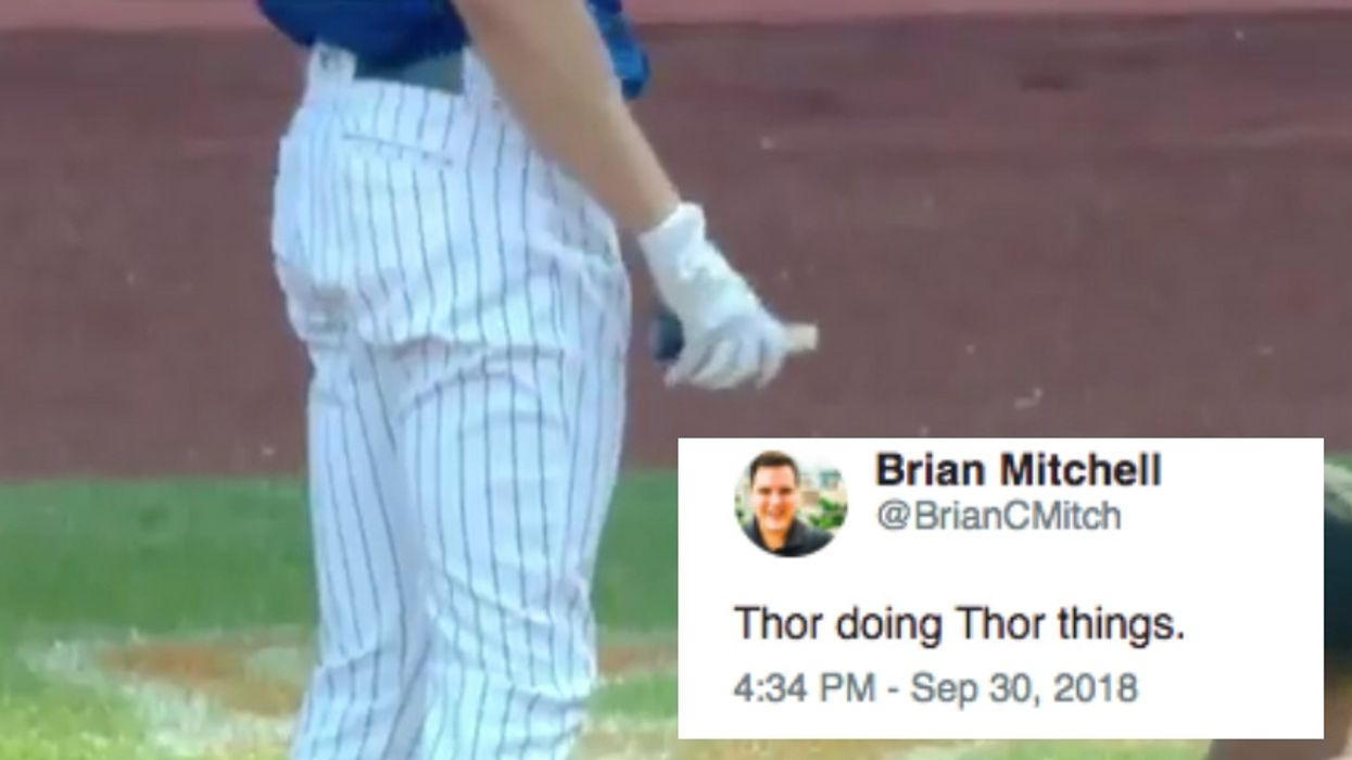 Baseball Player's Bat Breaks In His Hands Mid-Swing And People Have Jokes