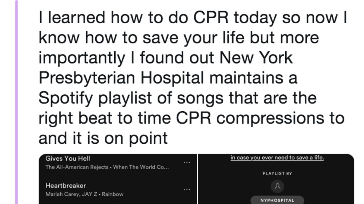 Hospital Makes Spotify Playlist At Perfect Speed For Performing CPR And It's Full Of Bangers