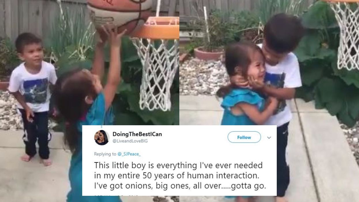 Viral Video Proves Little Boy Is World's Sweetest Big Brother After Witnessing His Sister Struggling đ