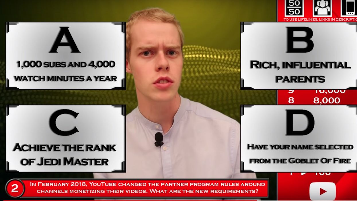 YouTuber Films Over 1,000 Videos For 'Who Wants To Be A Millionaire'-Style Quiz—And It's Impressive AF 😮