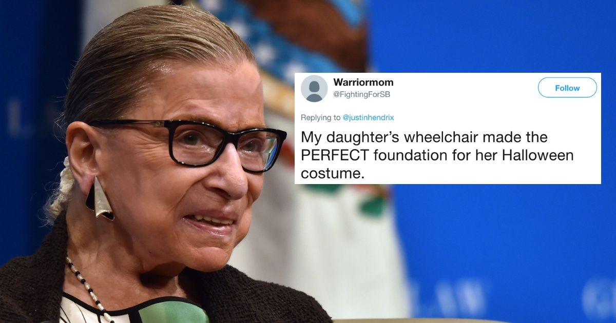 Little Girl Transforms Her Wheelchair To Become Ruth Bader Ginsburg For Halloween—And We're Obsessed 🙌
