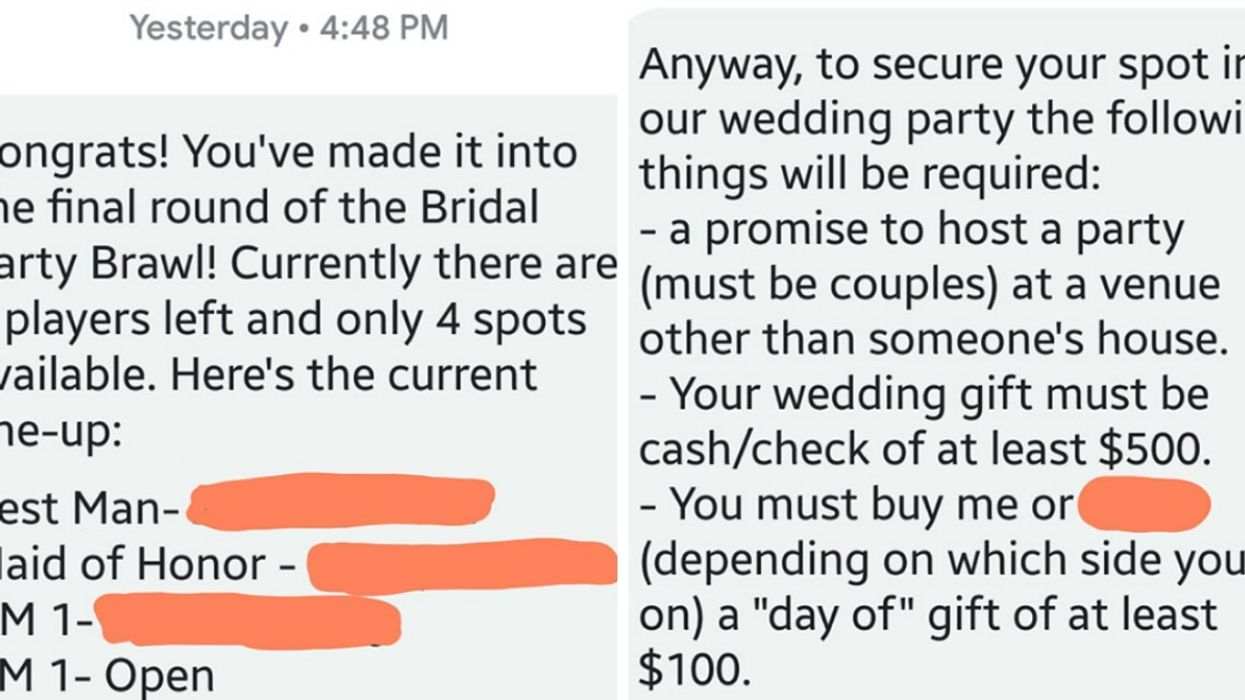 Bridezilla's List Of Demands For Potential Bridal Party Members Is Totally Bonkers 😮